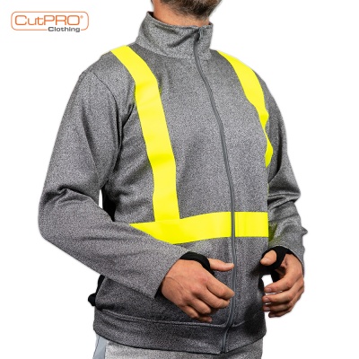 Cut Resistant Jackets Zipped with Bright Yellow Tape