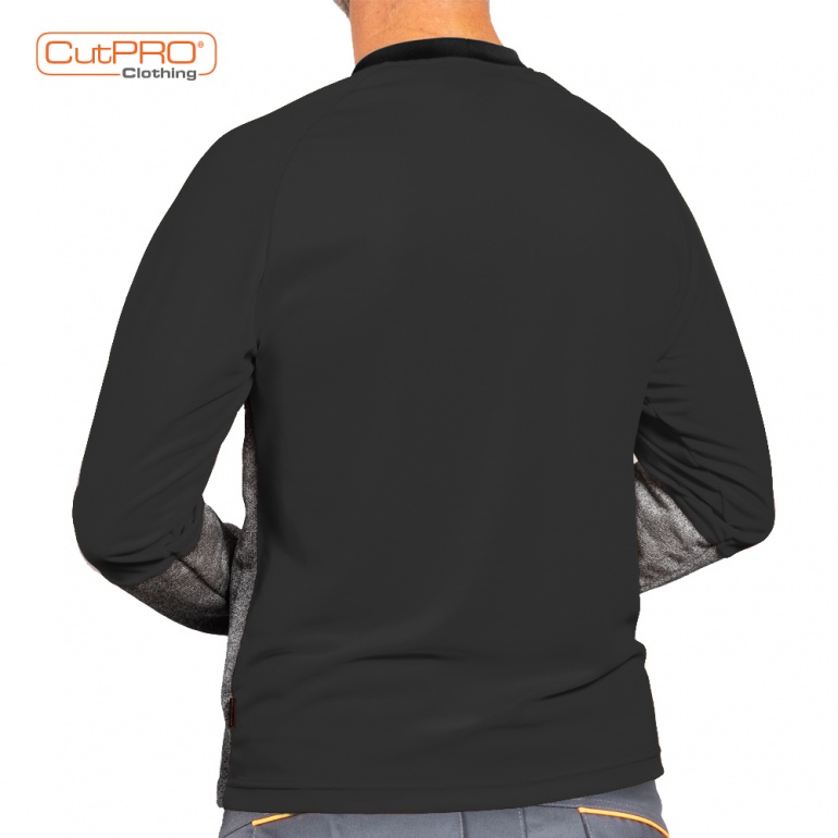 Back Black Crew Neck With Belly Patch