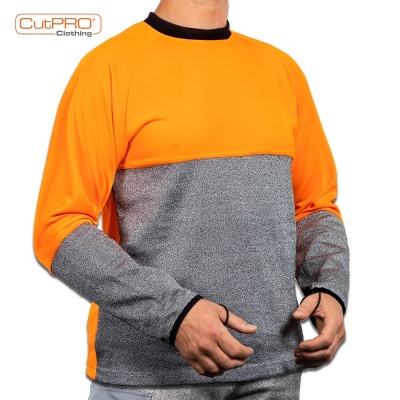 Cut Resistant Top - Crew Neck and Belly Patch