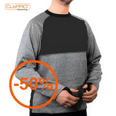 Black Belly Patch Crew Neck