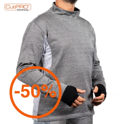 Cut Resistant Sweatshirt with Turtleneck