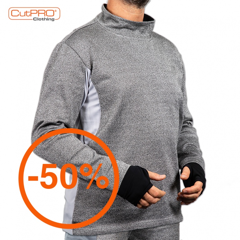 Cut Resistant Sweatshirt with Turtleneck